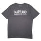 Mens Grey Under Armour Maryland Football Short Sleeve T Shirt