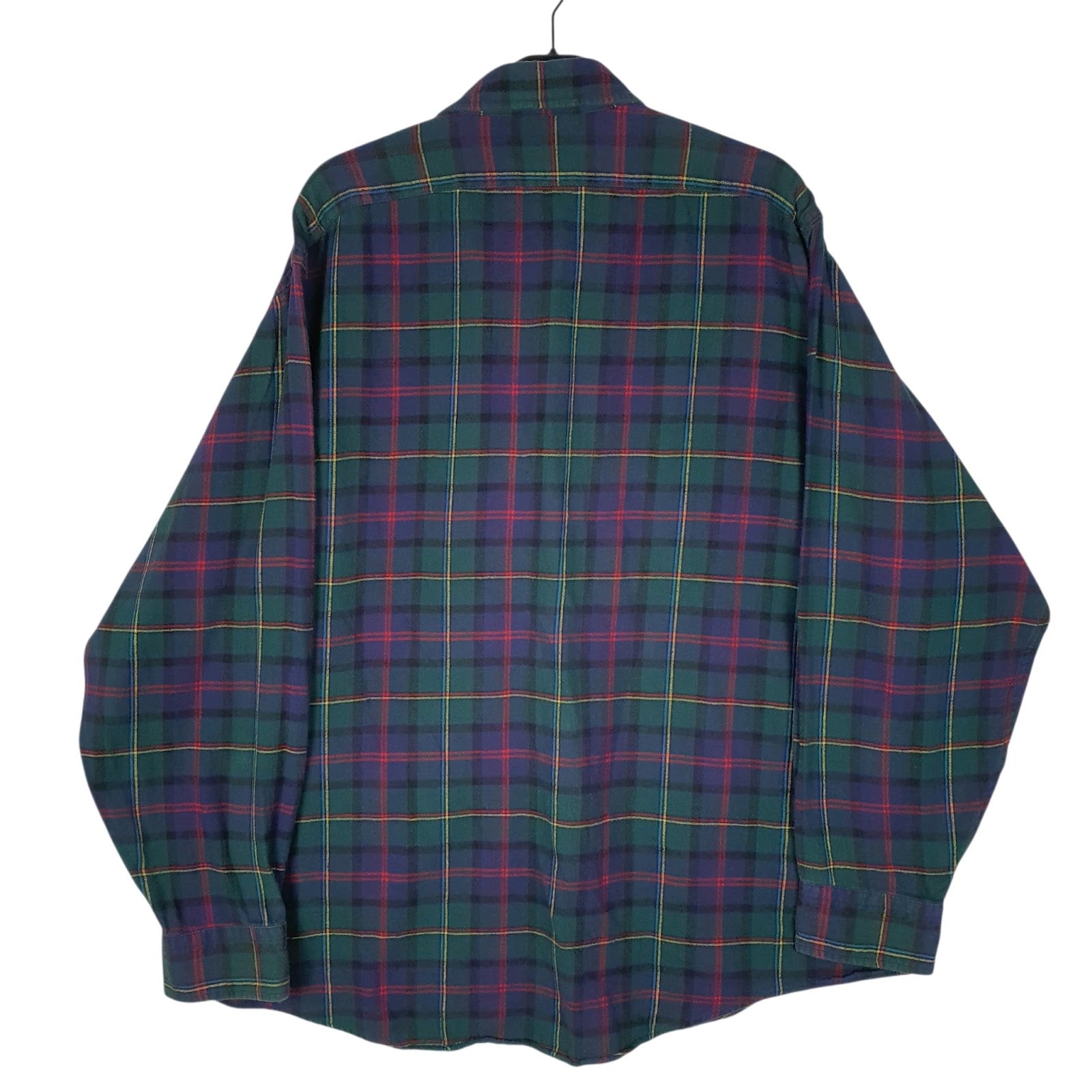 Mens Green L.L.Bean Vintage 90s Flannel  Shirt
