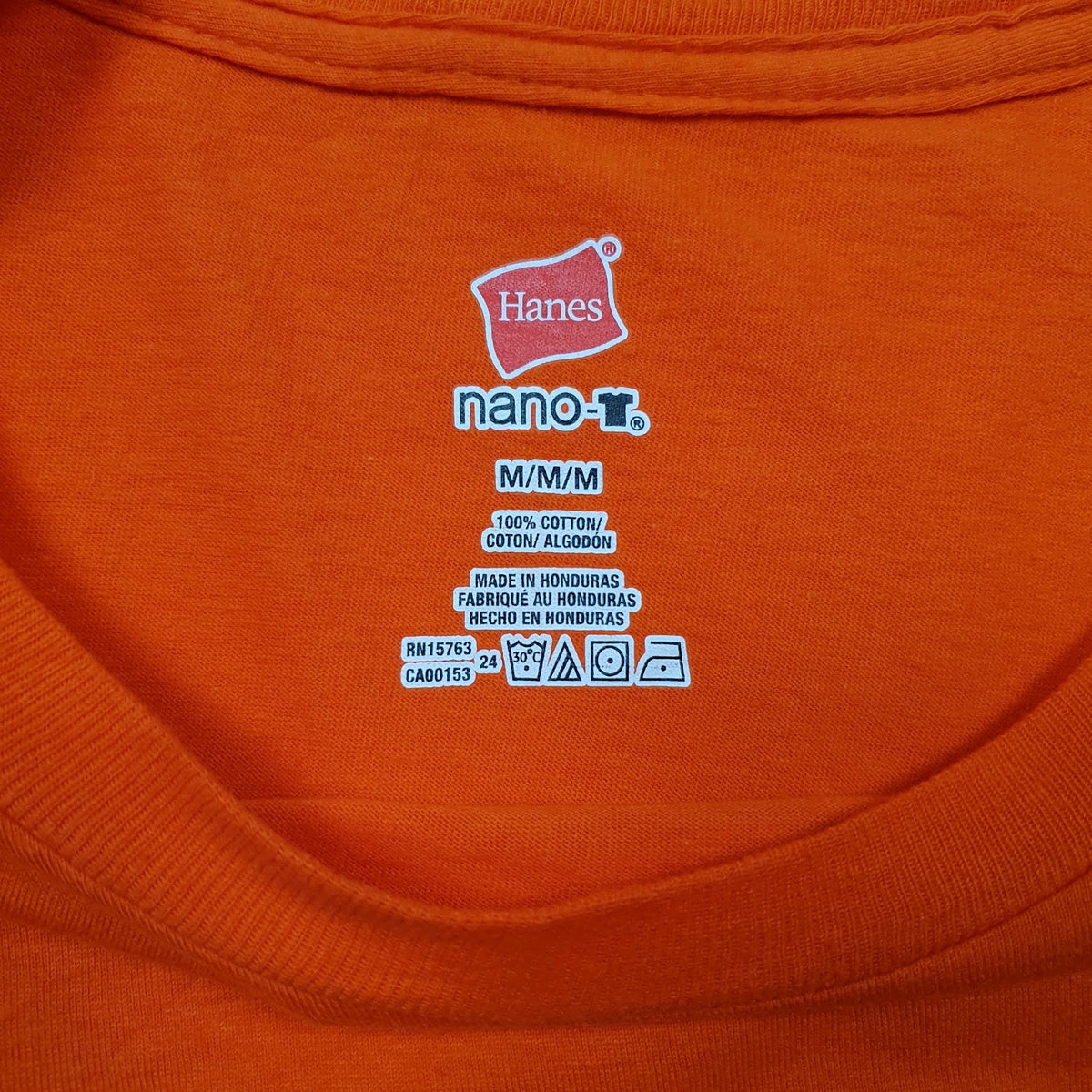 Mens Orange Hanes   T Shirt