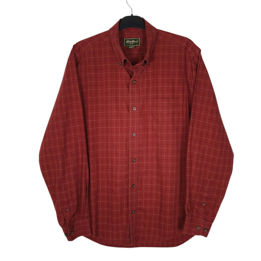 Mens Red Eddie Bauer  Long Sleeve Shirt