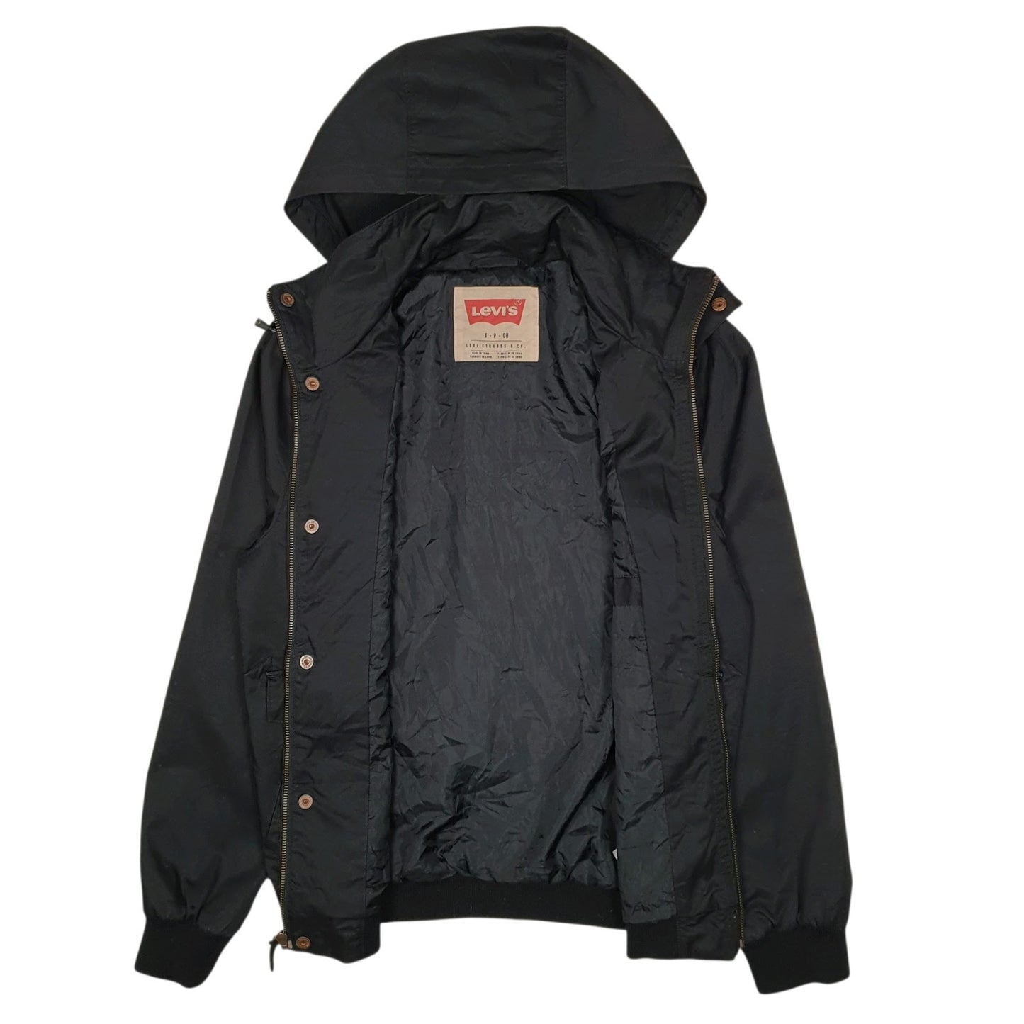 Mens Black Levis Windbreaker  Coat