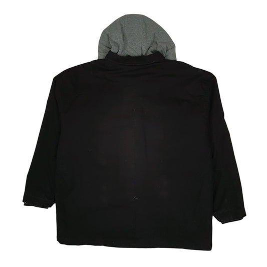 Mens Black Wrangler Windbreaker Chore Hoodie  Coat