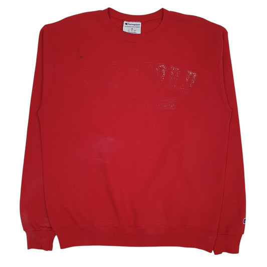 Mens Red Champion  Crewneck Jumper