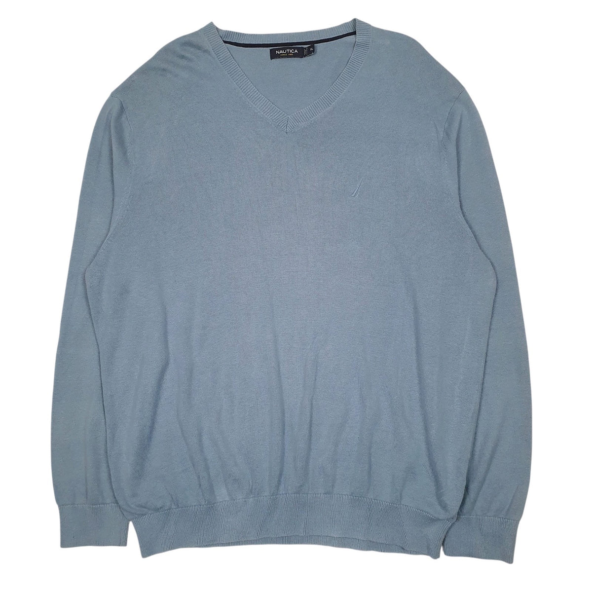 Mens Blue Nautica  V Neck Jumper