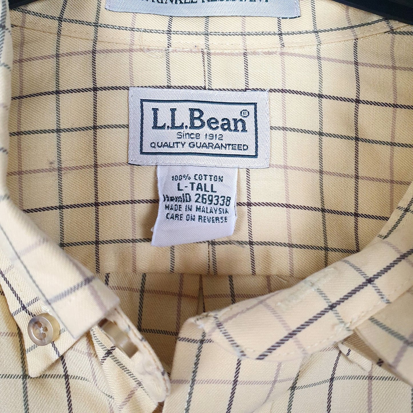 Mens Yellow L.L.Bean   Shirt