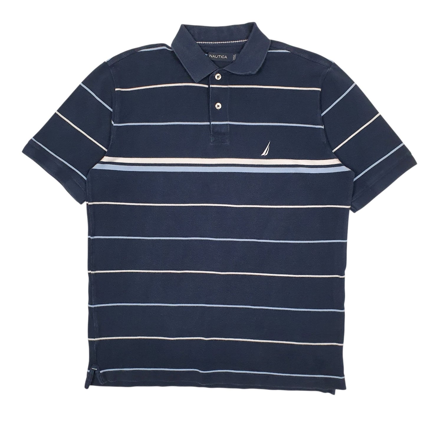 Mens Navy Nautica  Short Sleeve Polo Shirt
