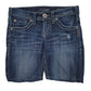 Womens Blue Silver Jeans Distressed Denim Shorts