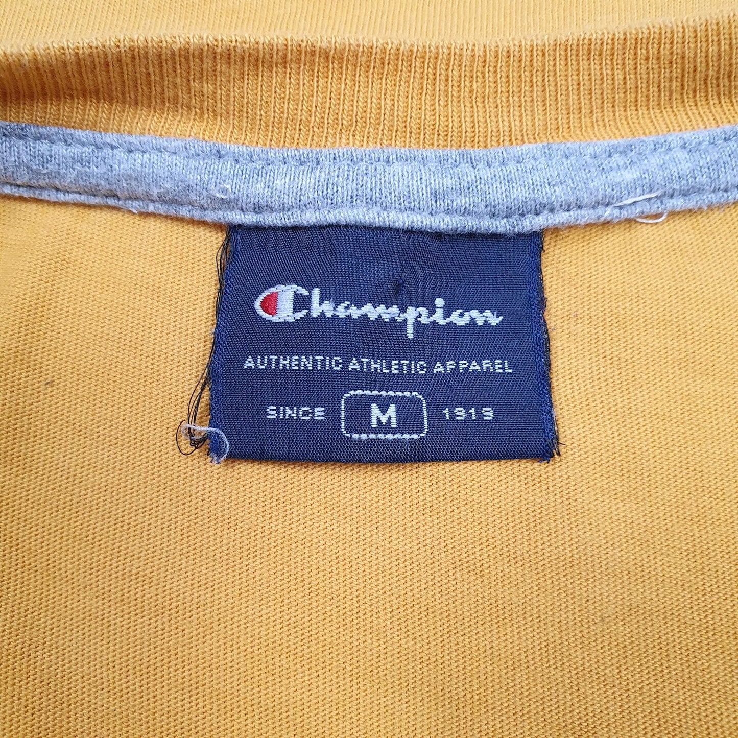 Mens Yellow Champion   T Shirt