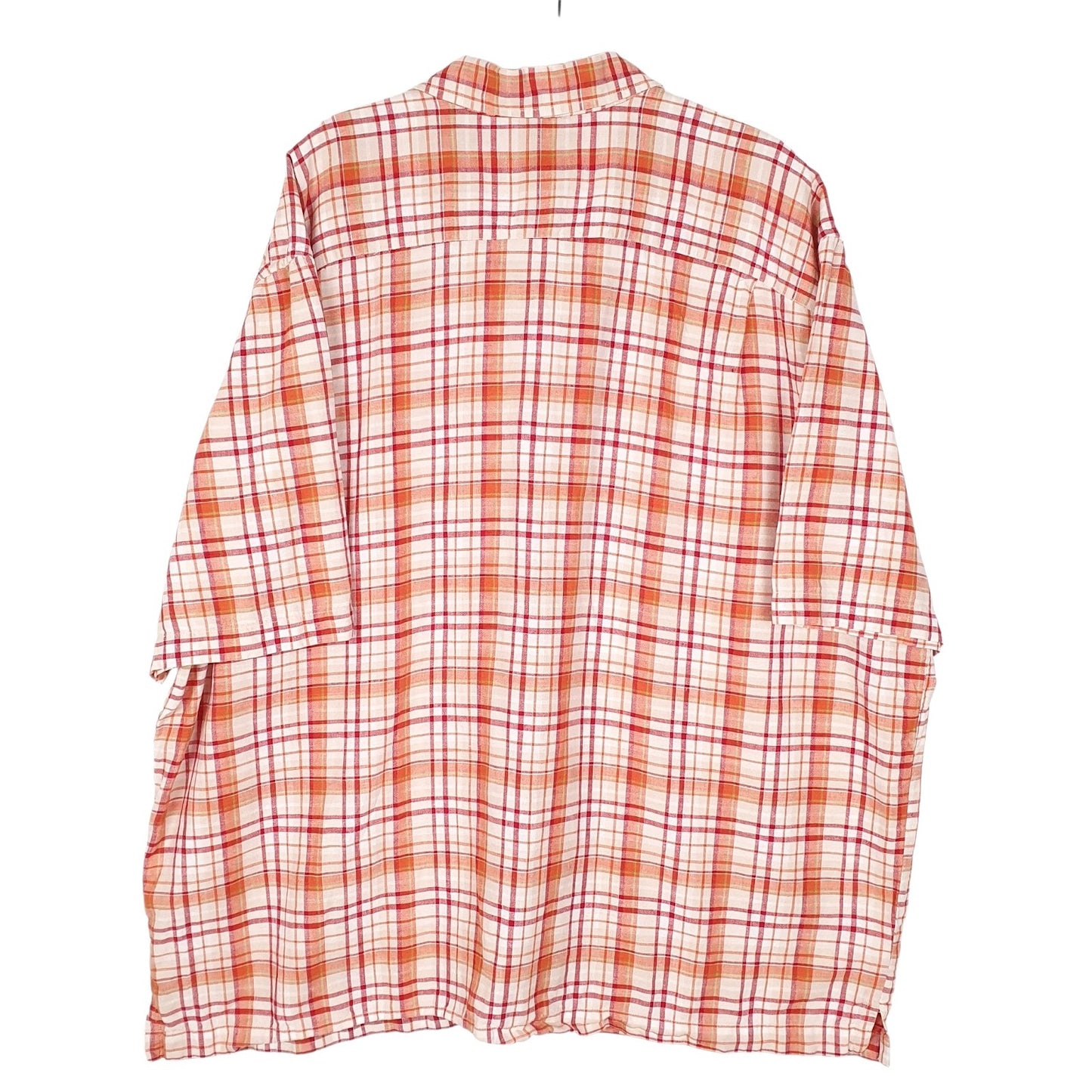 Mens Red Eddie Bauer Linen Mixture  Shirt