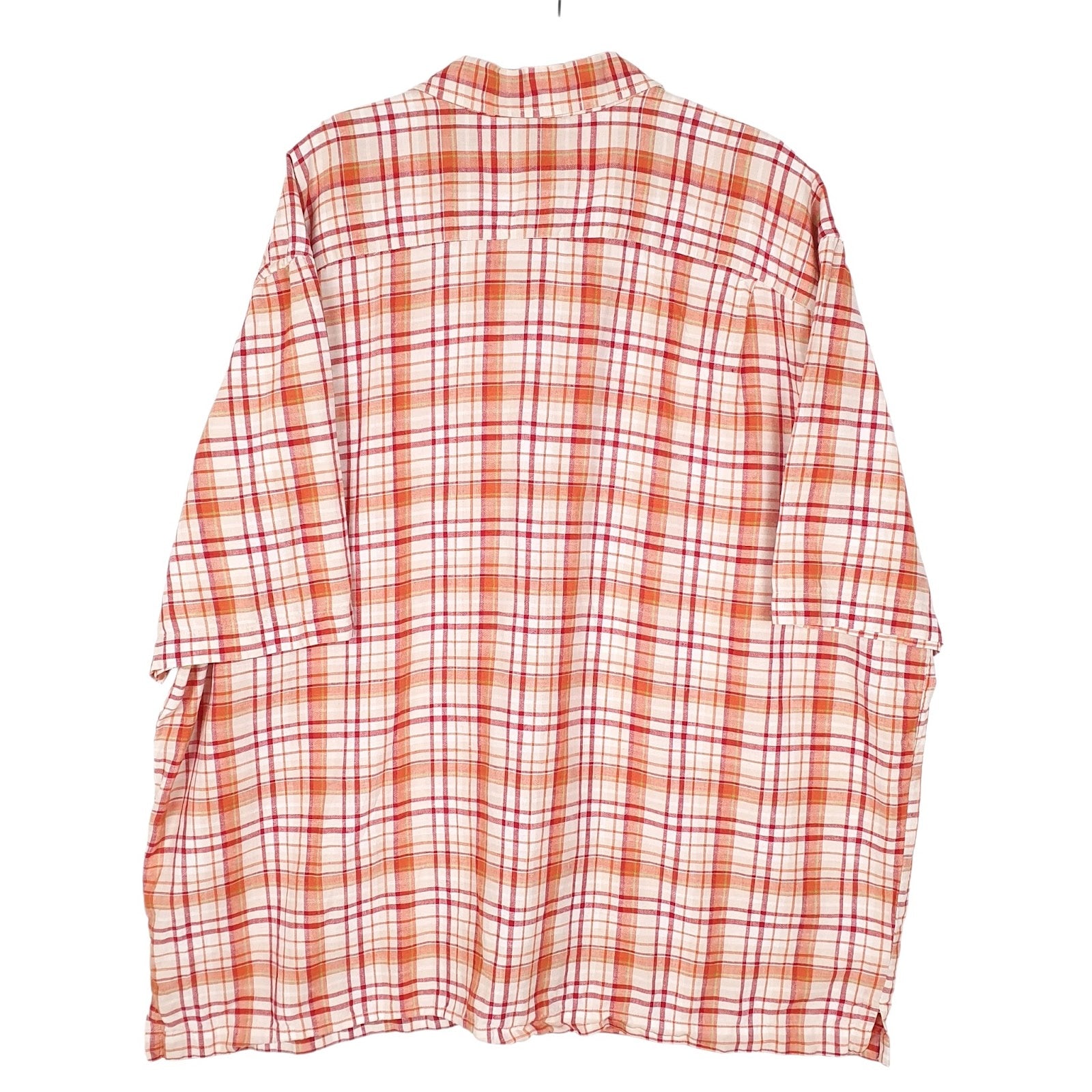 Mens Red Eddie Bauer Linen Mixture  Shirt