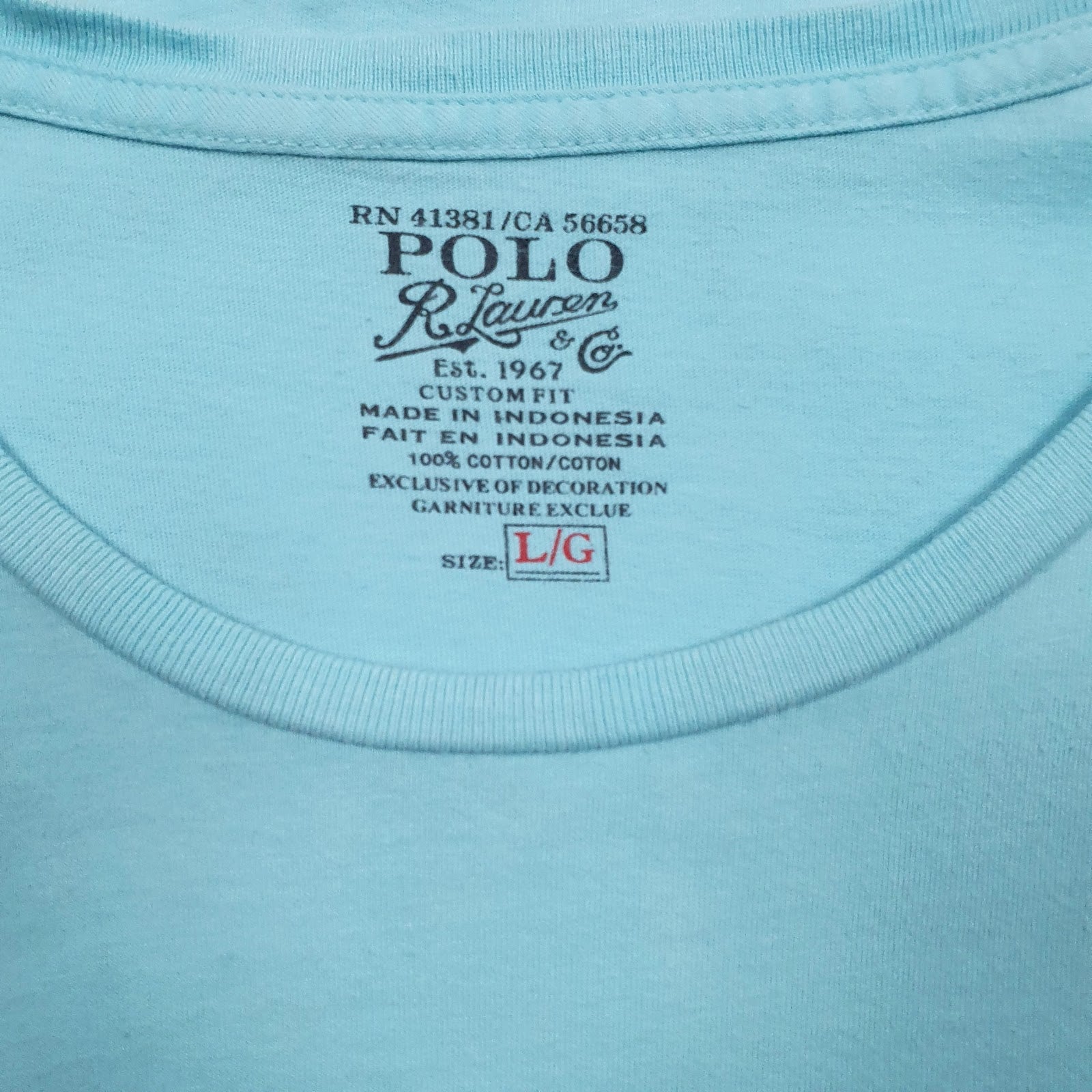 Mens Blue Polo Ralph Lauren   T Shirt