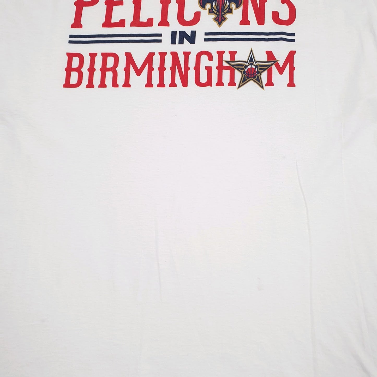 Mens White Fruit Of The Loom New Orleans Pelicans  T Shirt