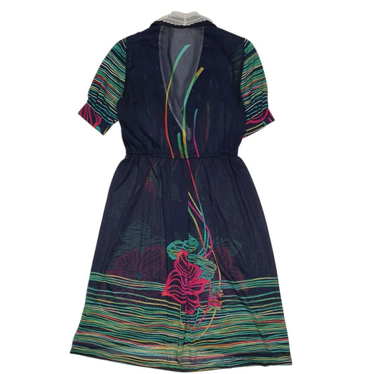 Womens Navy Unbranded Shear Gown  Dress
