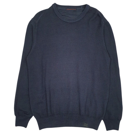 Mens Navy Trussardi Jeans  Crewneck Jumper