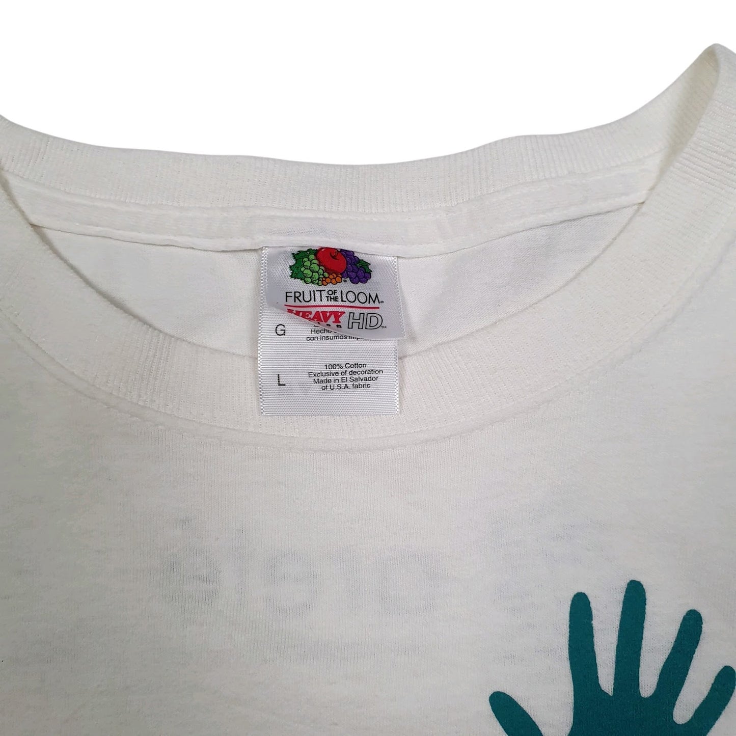 Mens White Fruit Of The Loom Unite To Fight PKD  T Shirt