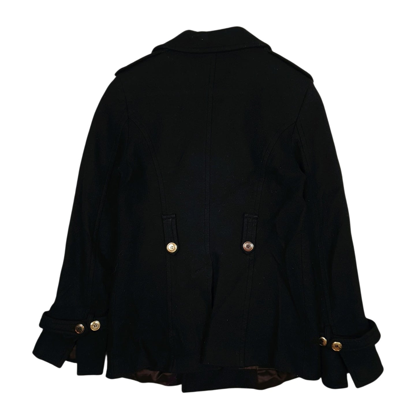 Womens Black Rocco Barocco Double Breasted  Coat