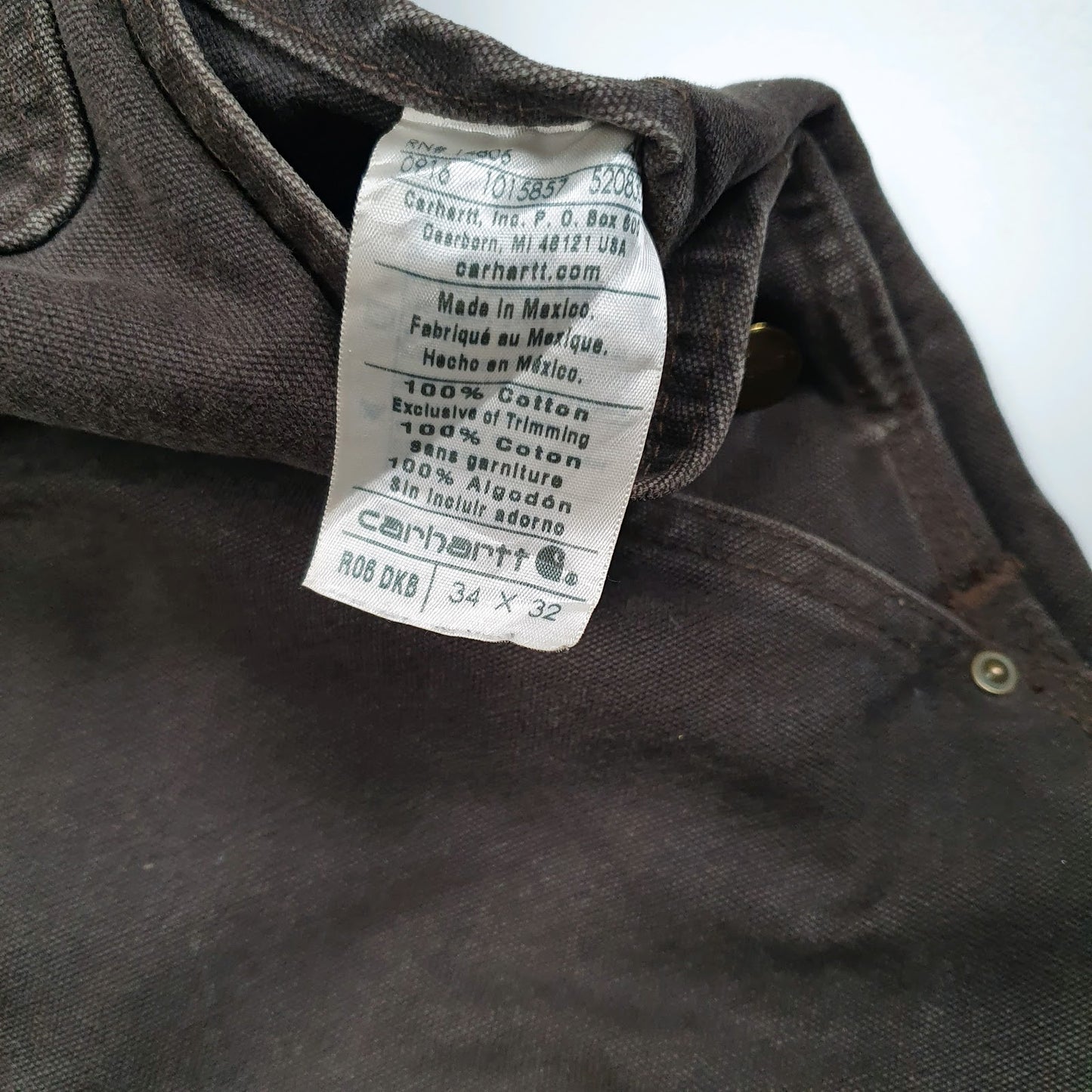 Mens Brown Carhartt R06 DKB  Trousers