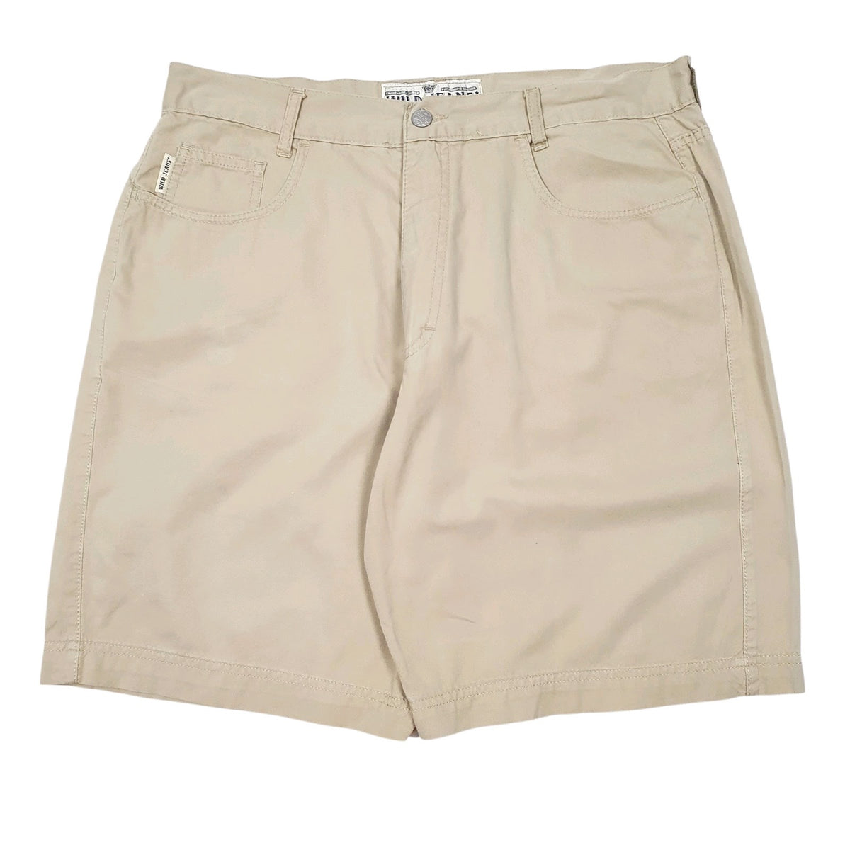 Mens Beige Wild Jeans Vintage Denim Shorts