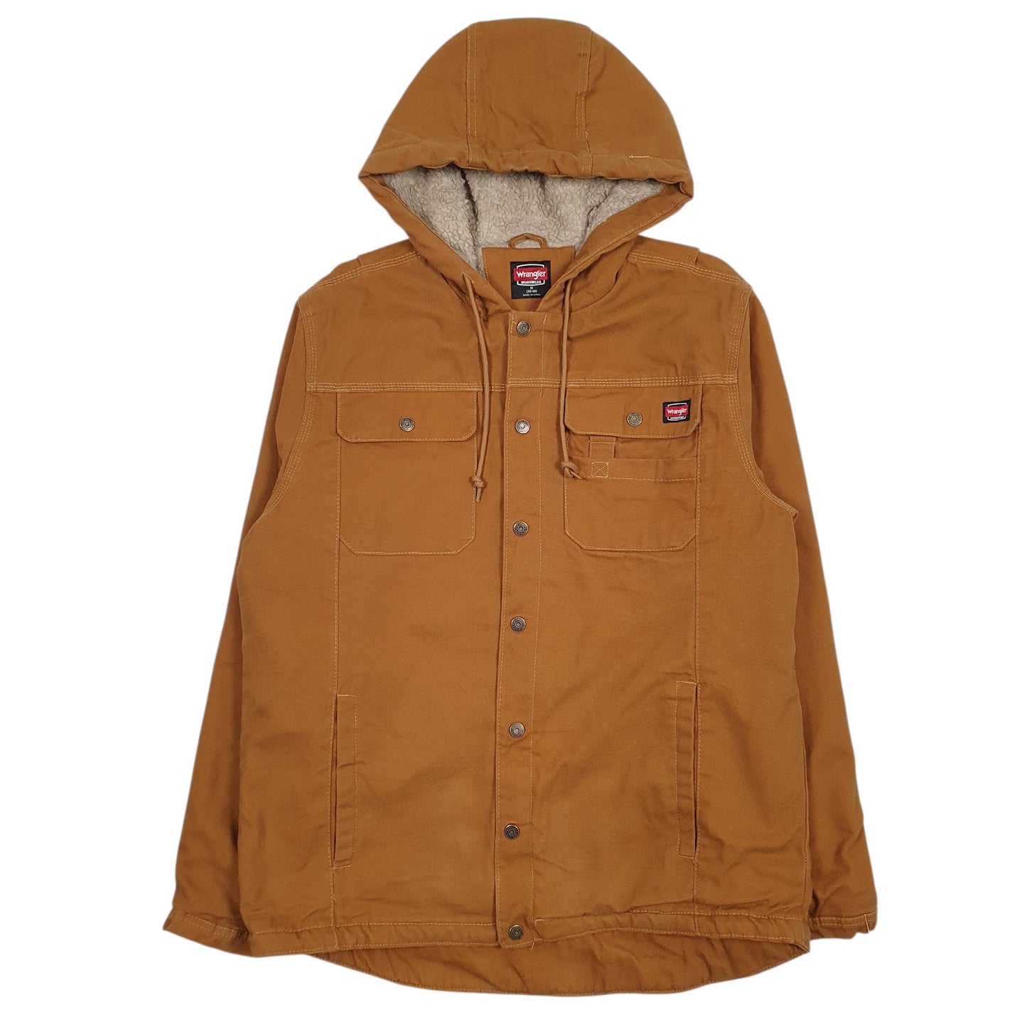 Mens Brown Wrangler Sherpa Lined  Coat