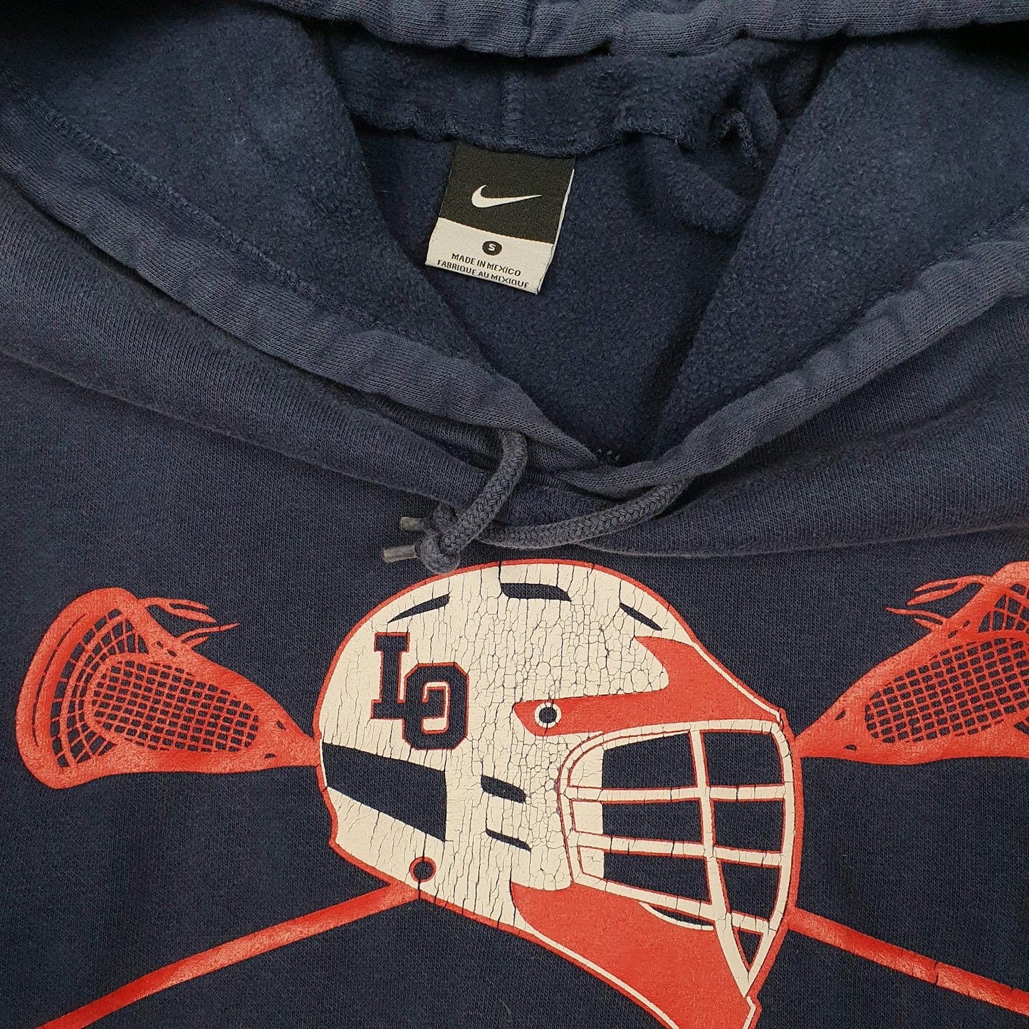 Mens Navy Nike Lacrosse Hoodie Jumper