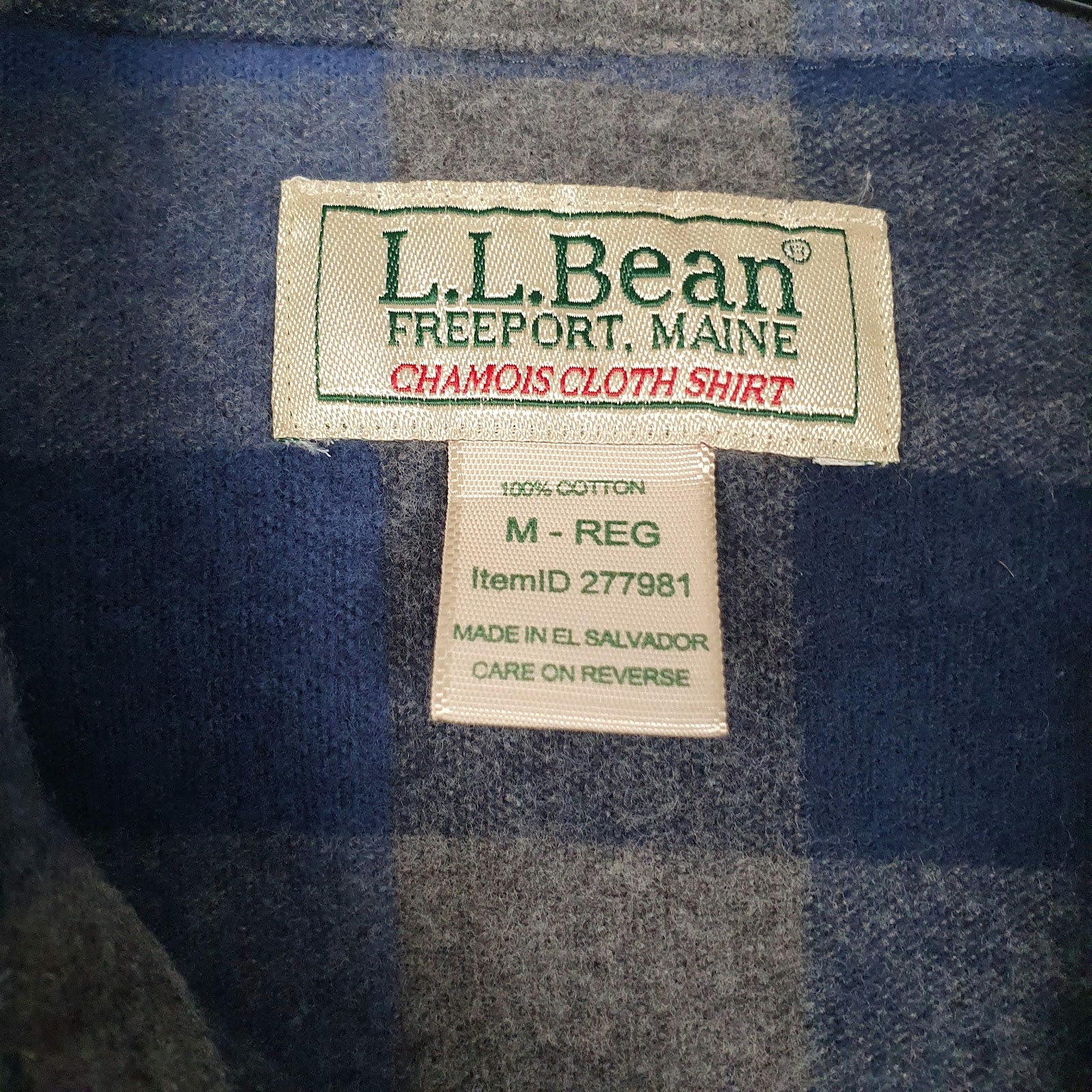 Mens Grey L.L.Bean Chamois  Shirt