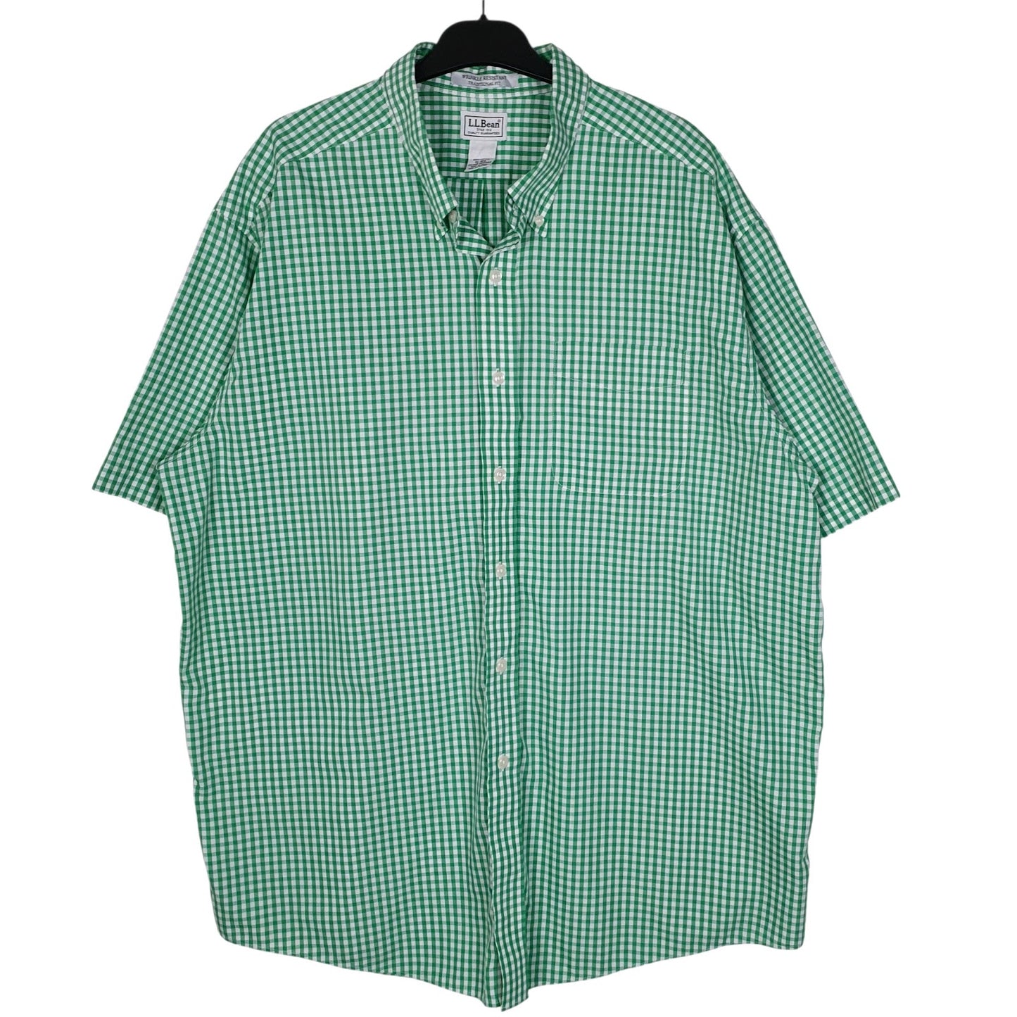 Mens Green L.L.Bean  Short Sleeve Shirt