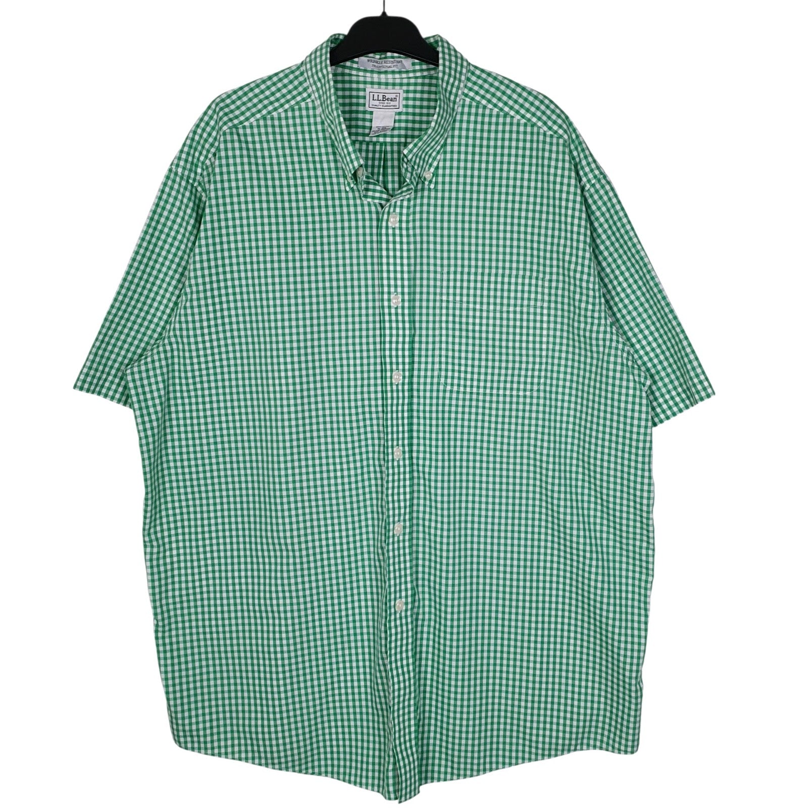 Mens Green L.L.Bean  Short Sleeve Shirt