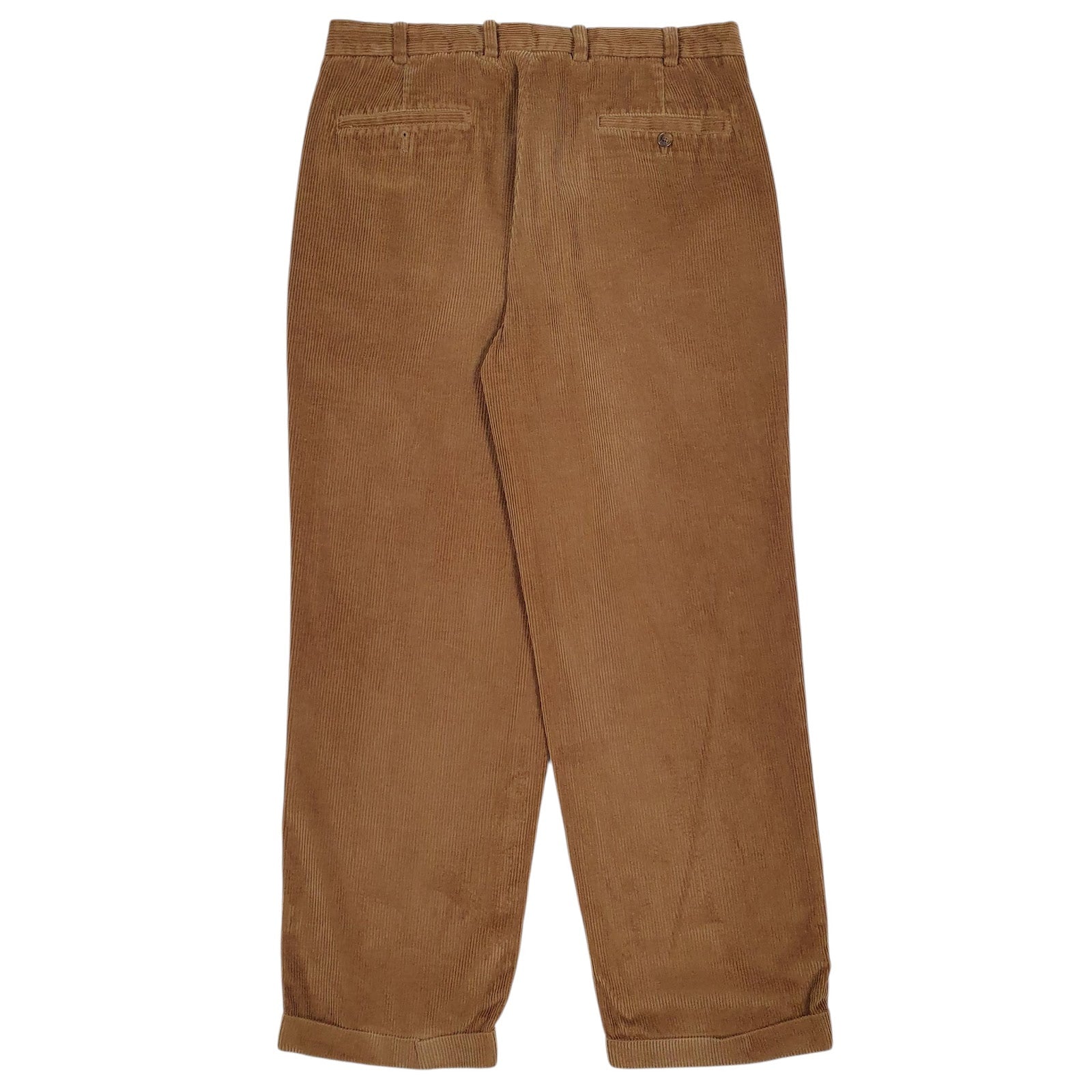 Mens Brown Brooks Brothers Elliot Pleated  Trousers