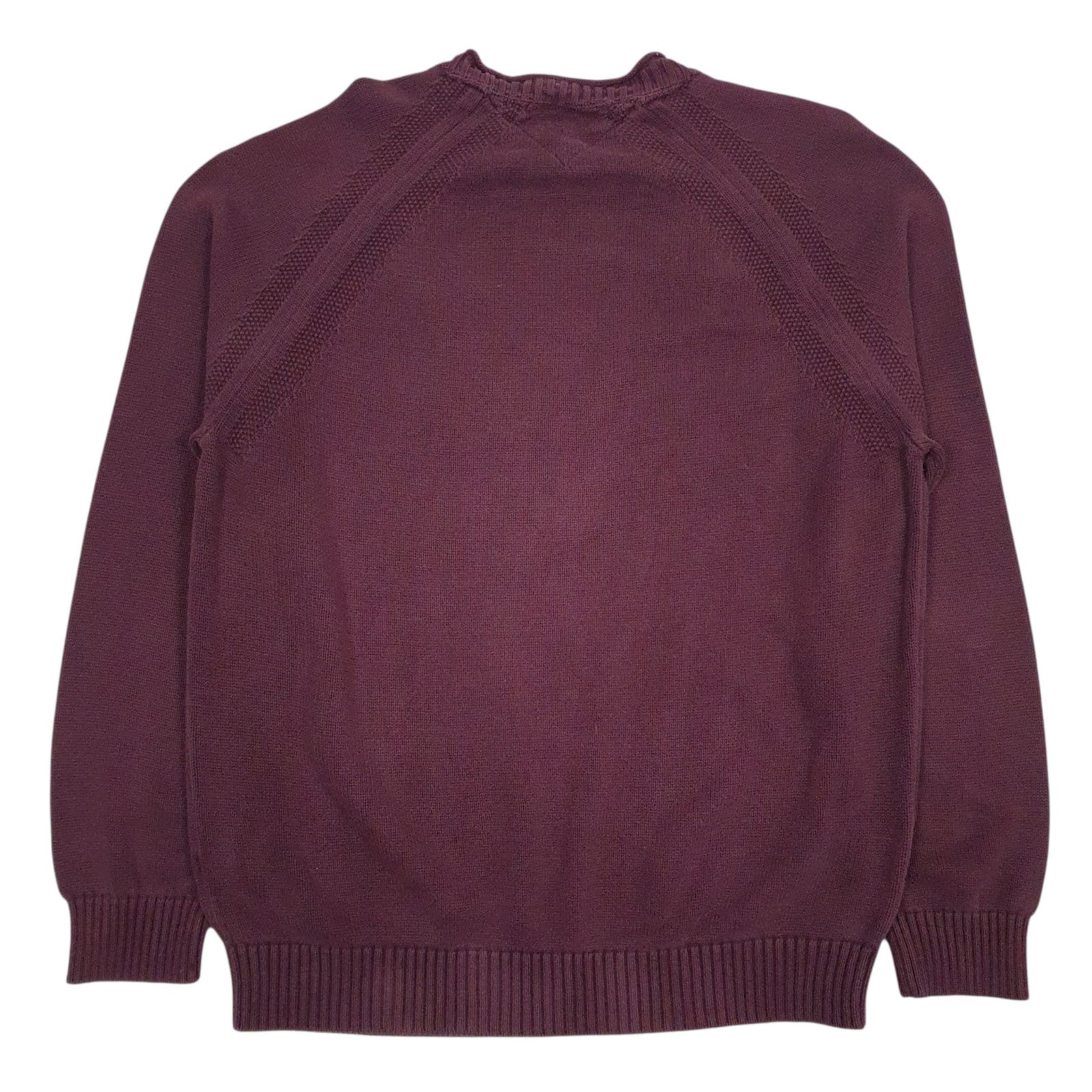 Mens Burgundy Tommy Hilfiger Knitwear Crewneck Jumper