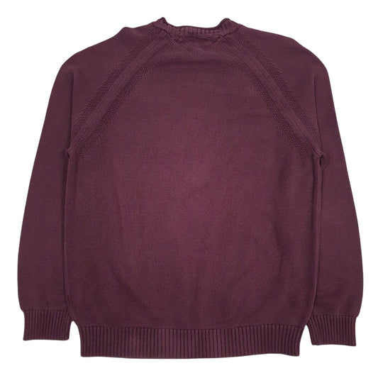 Mens Burgundy Tommy Hilfiger Knitwear Crewneck Jumper