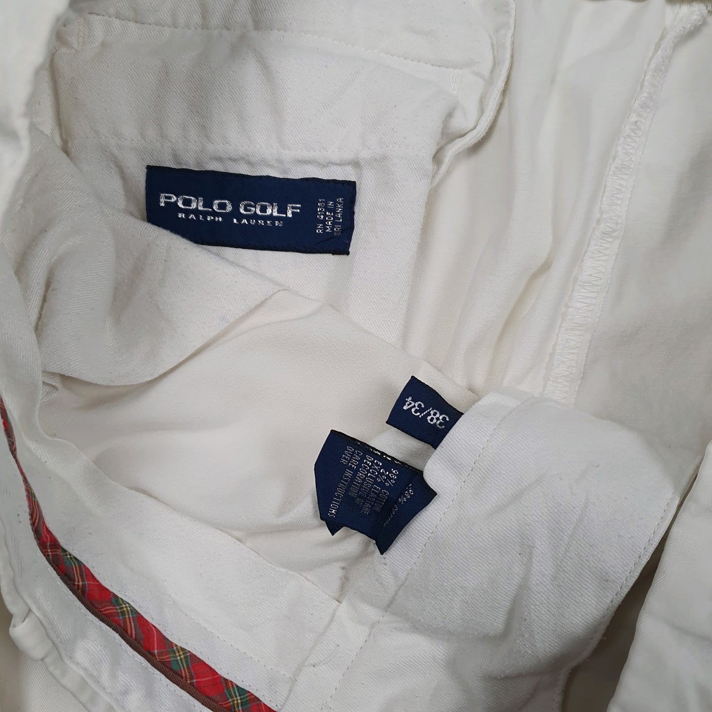 Mens White Polo Ralph Lauren Golf Full Zip Trousers