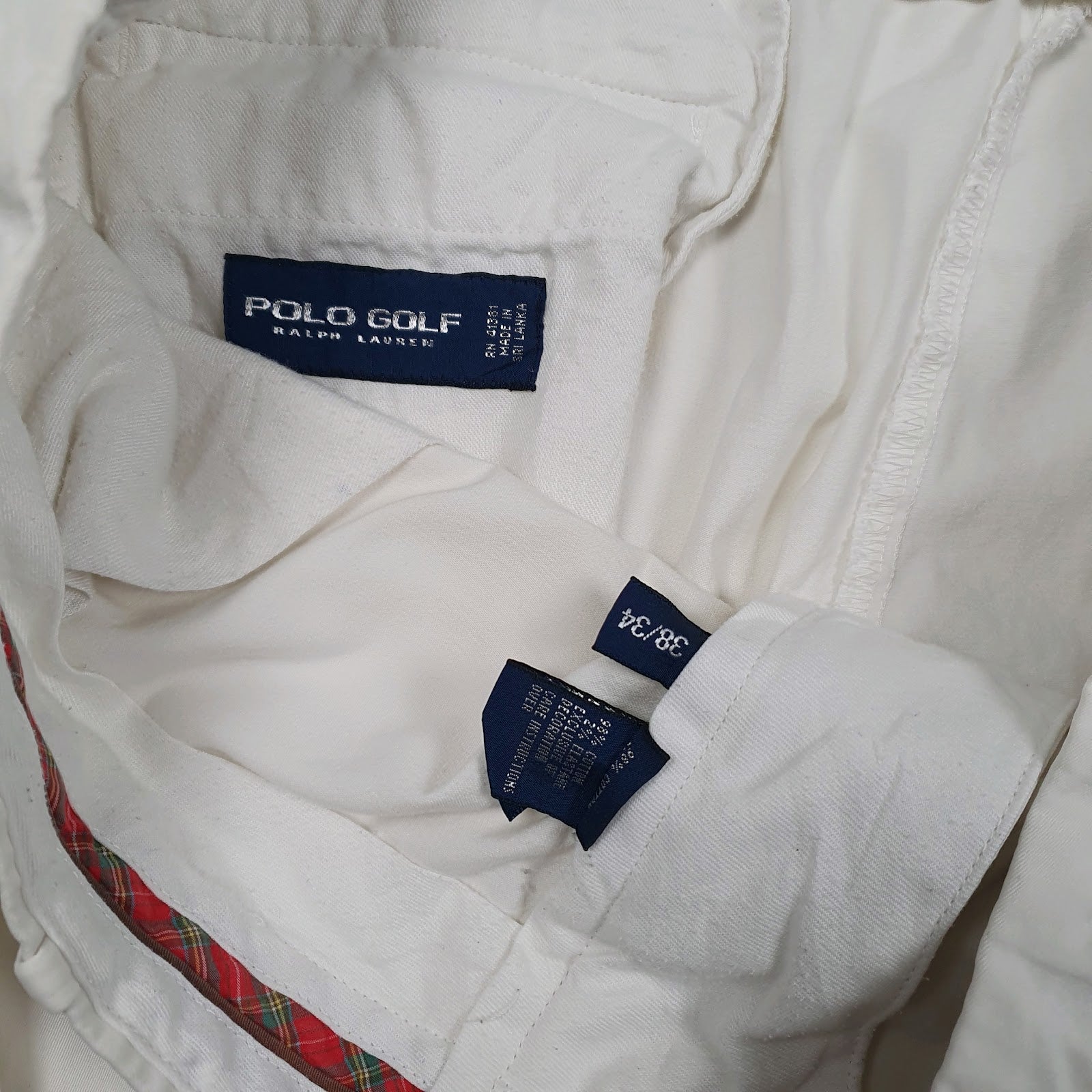 Mens White Polo Ralph Lauren Golf Full Zip Trousers