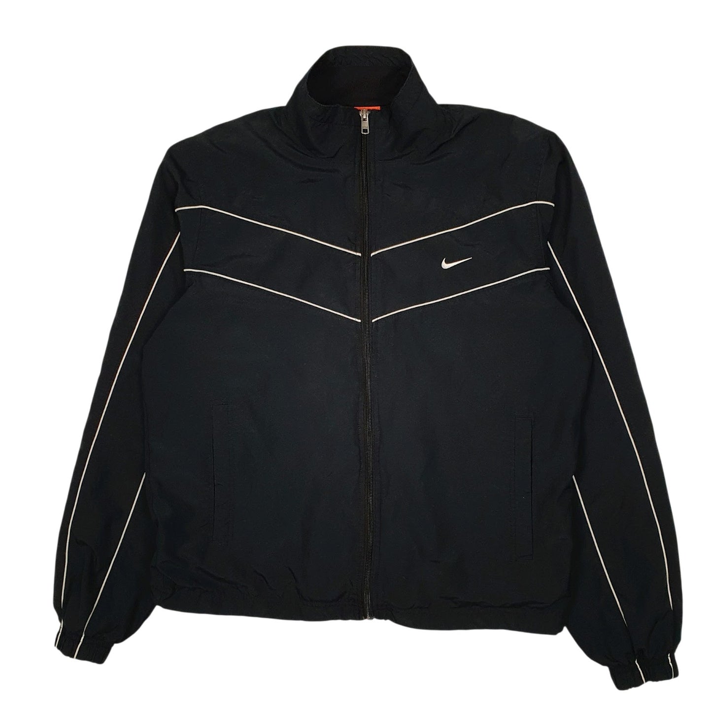 Mens Black Nike Vintage 00s Tracksuit Top Full Zip Coat