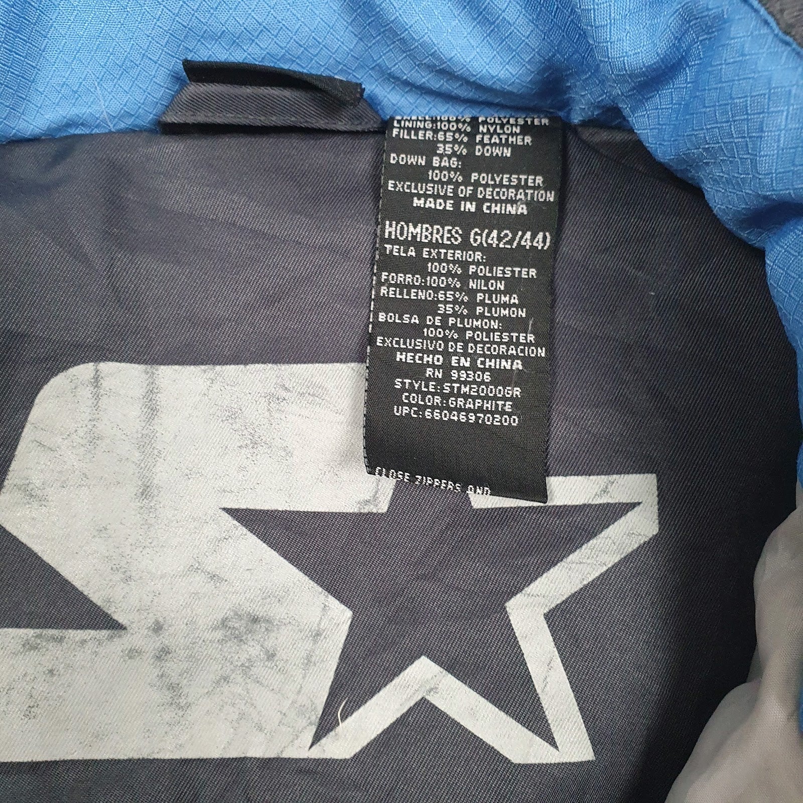 Mens Grey Starter   Coat