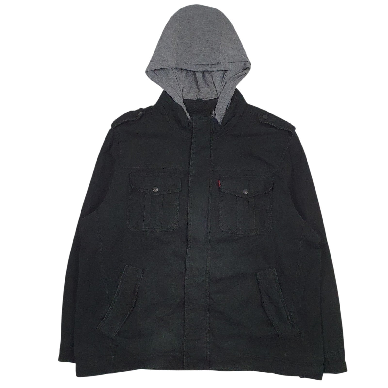 Mens Black Levis Sherpa Lined  Coat