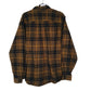 Mens Brown Eddie Bauer Thick Flannel Plaid  Shirt