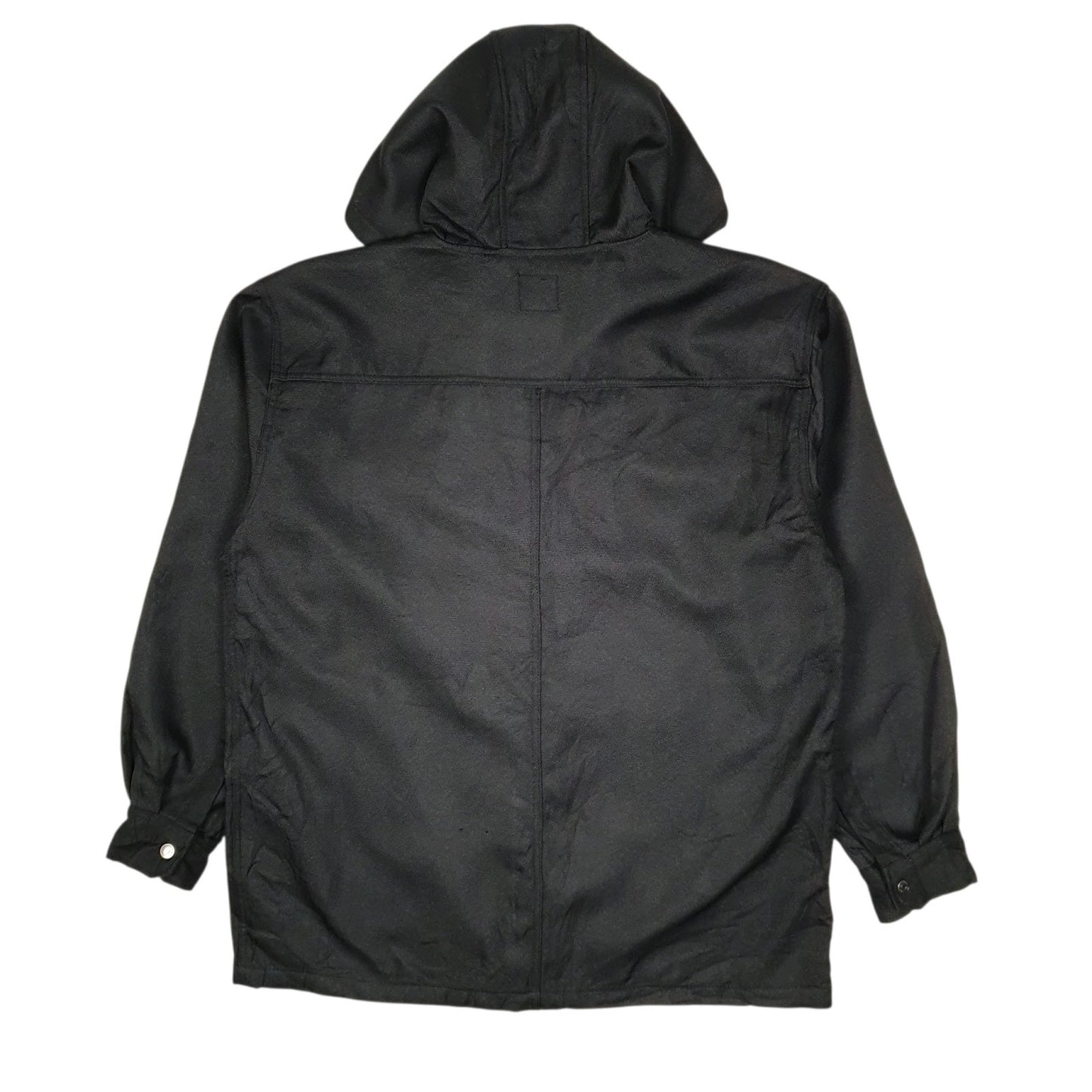Mens Black Wrangler Chore Windbreaker Hoodie  Coat