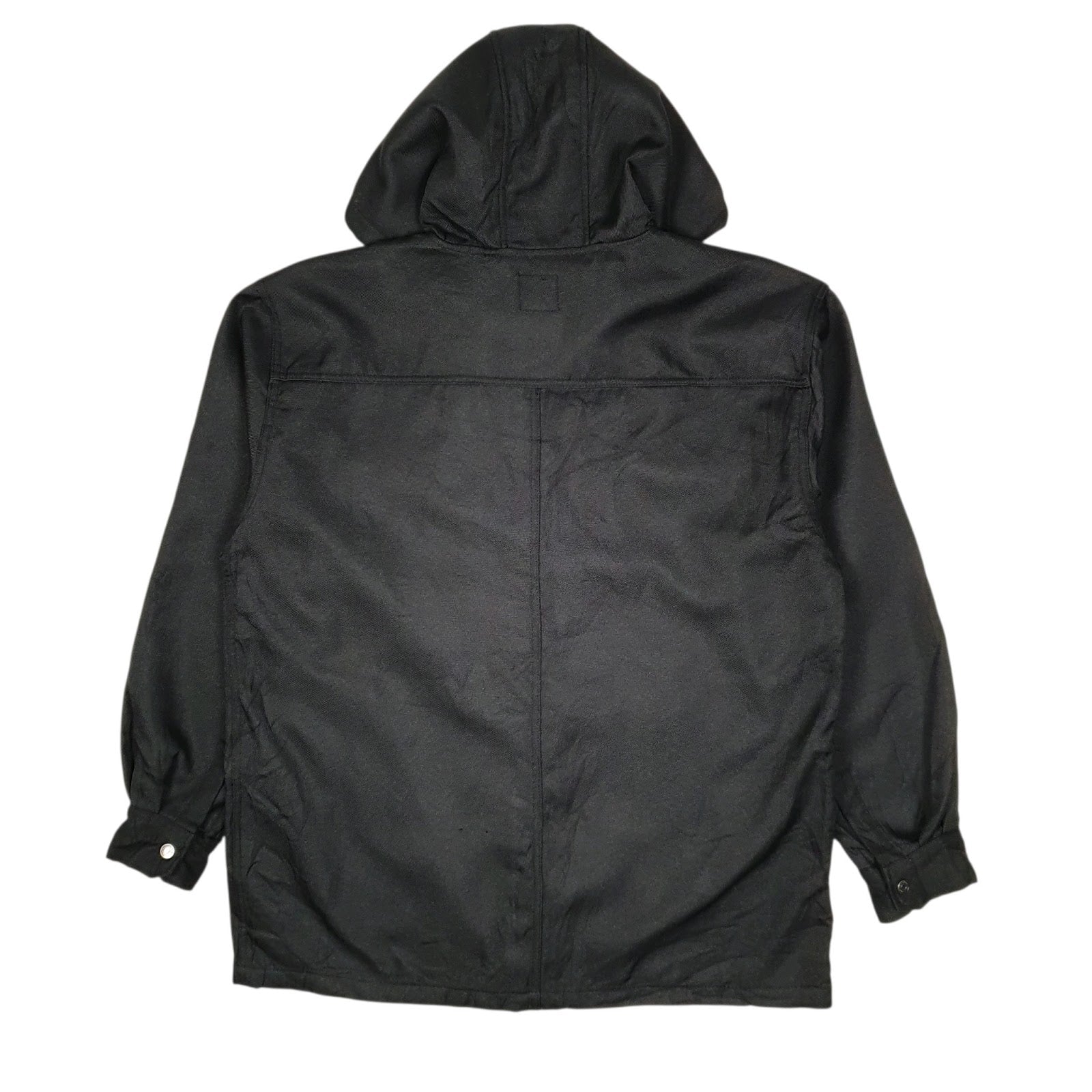 Mens Black Wrangler Chore Windbreaker Hoodie  Coat