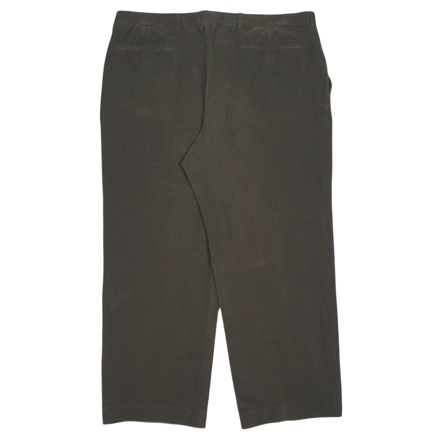 Mens Green Burberry Pleated  Trousers