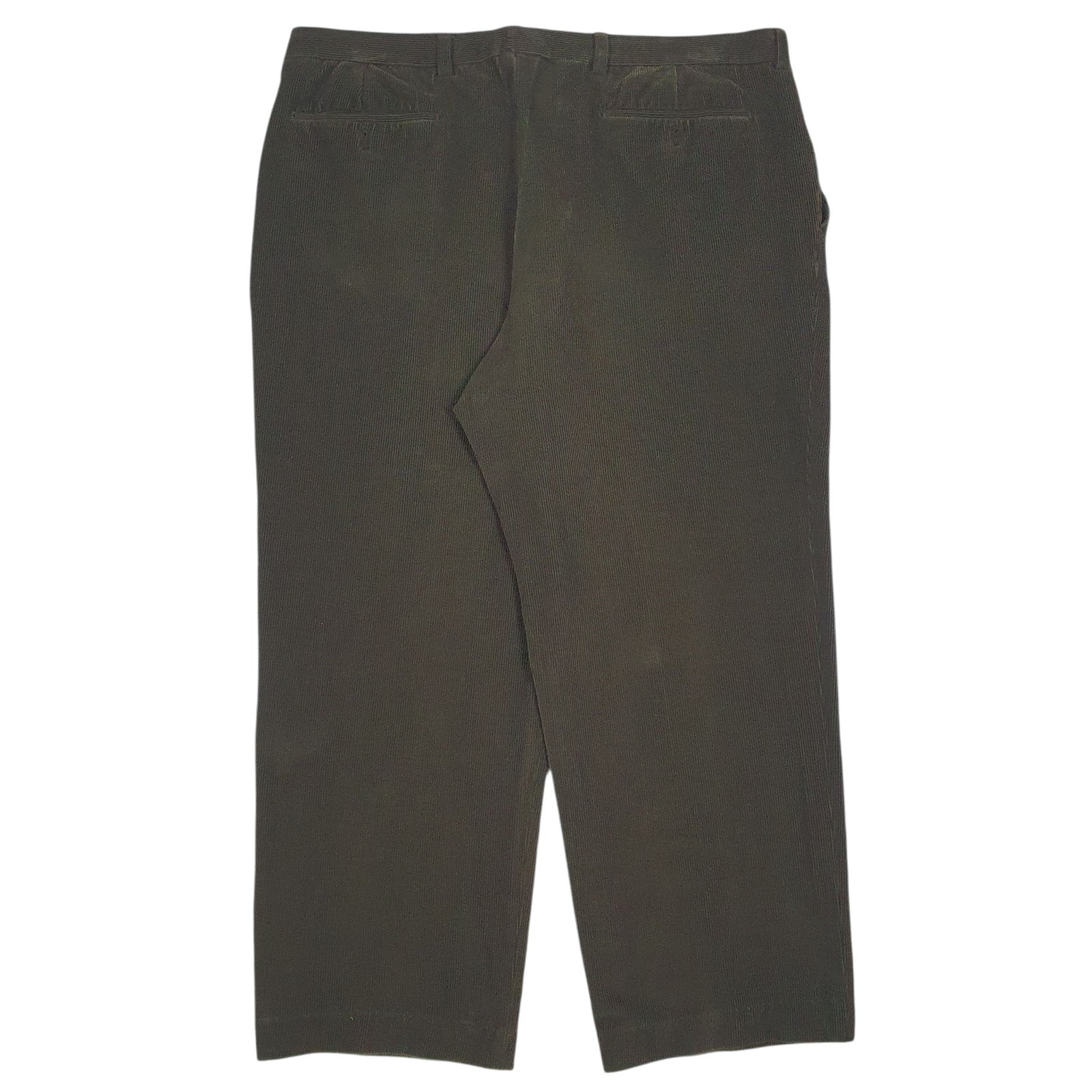 Mens Green Burberry Pleated  Trousers