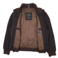 Mens Brown Tommy Hilfiger Bomber Windbreaker V Neck Coat