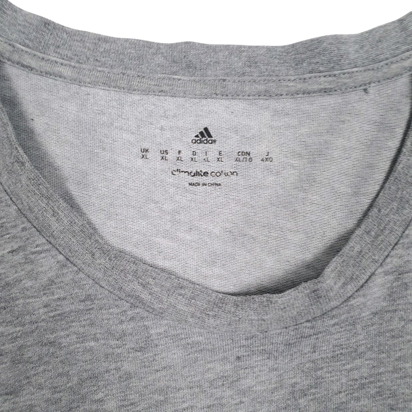 Mens Grey Adidas Climalite  T Shirt