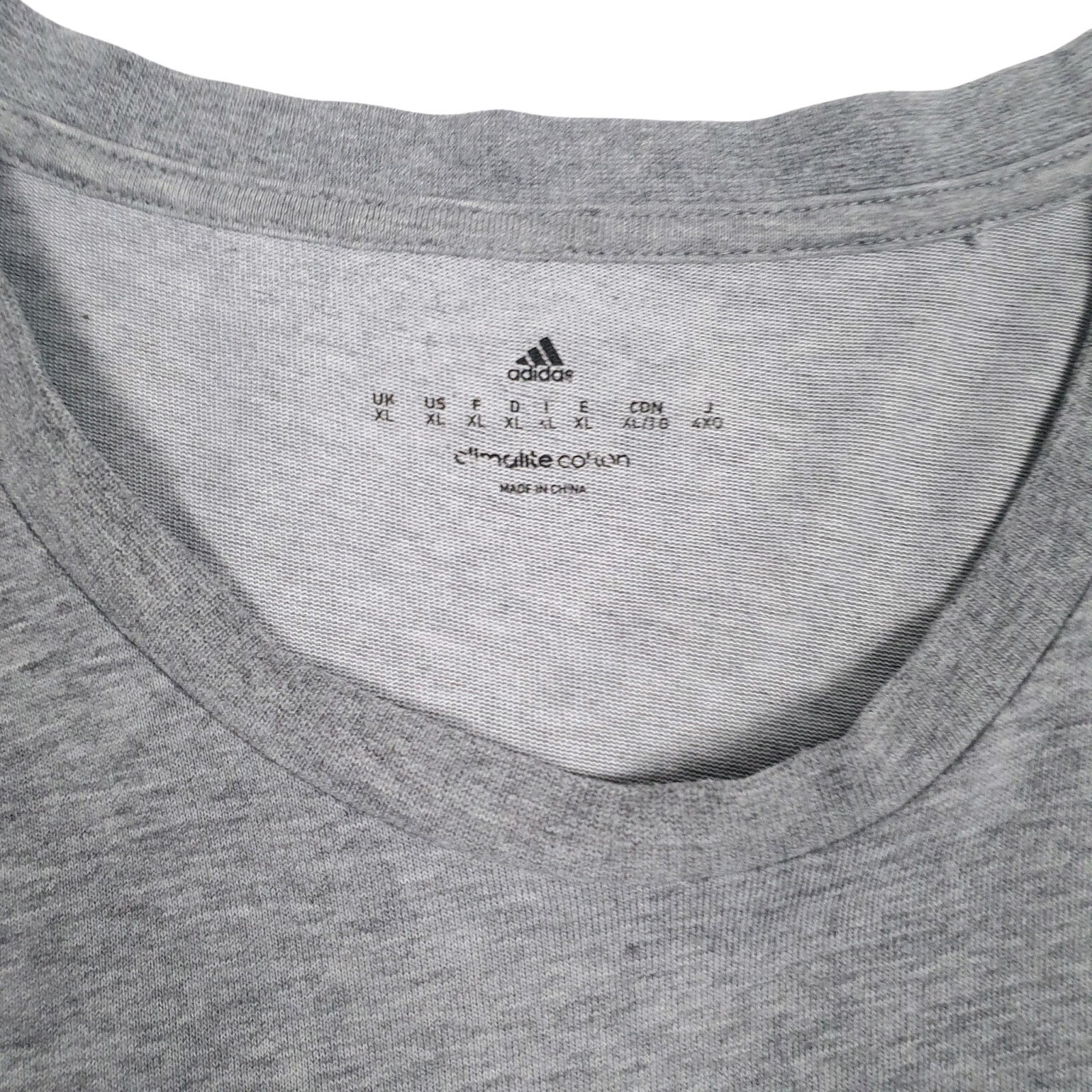 Mens Grey Adidas Climalite  T Shirt