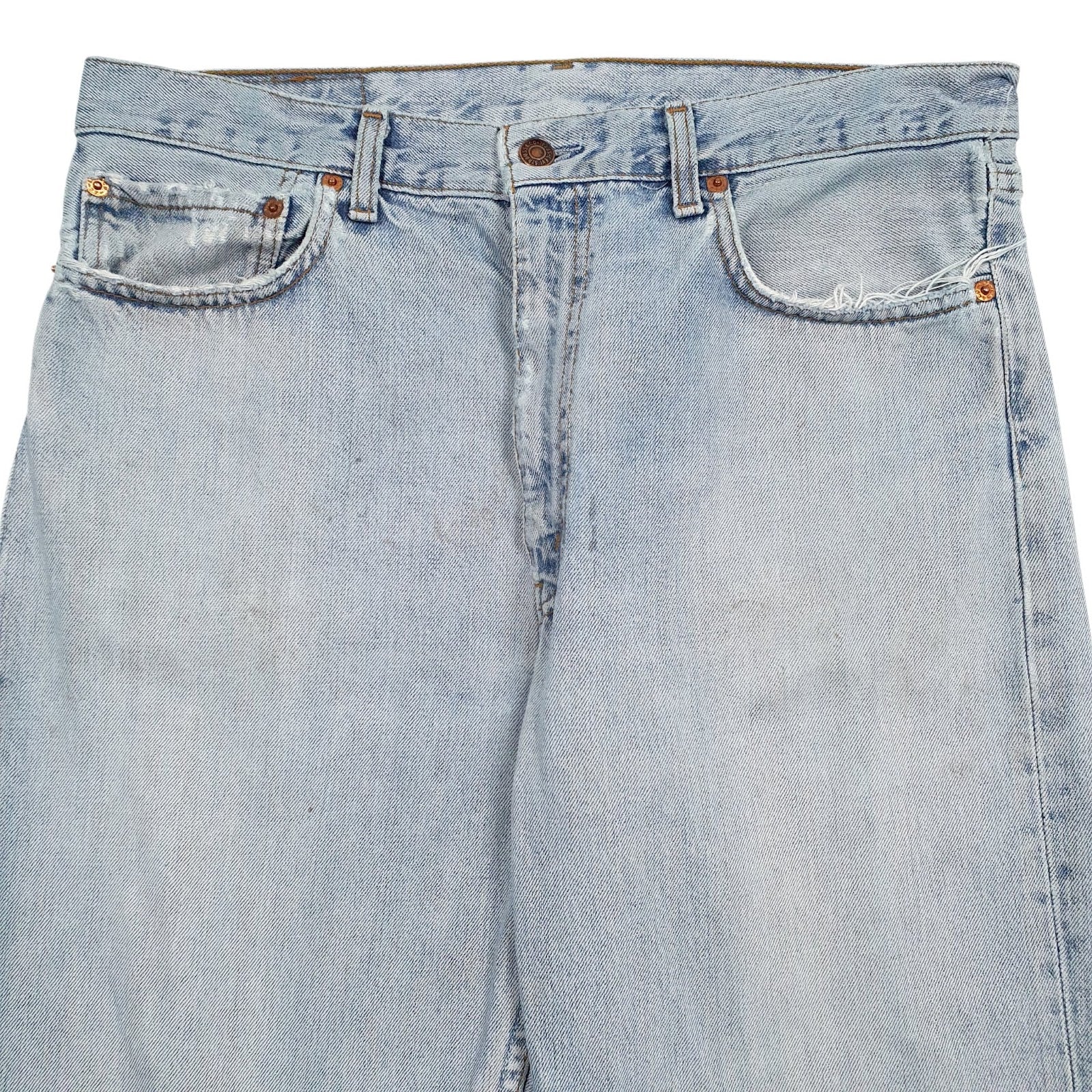 Mens Blue Levis Vintage 90s Distressed  Jeans