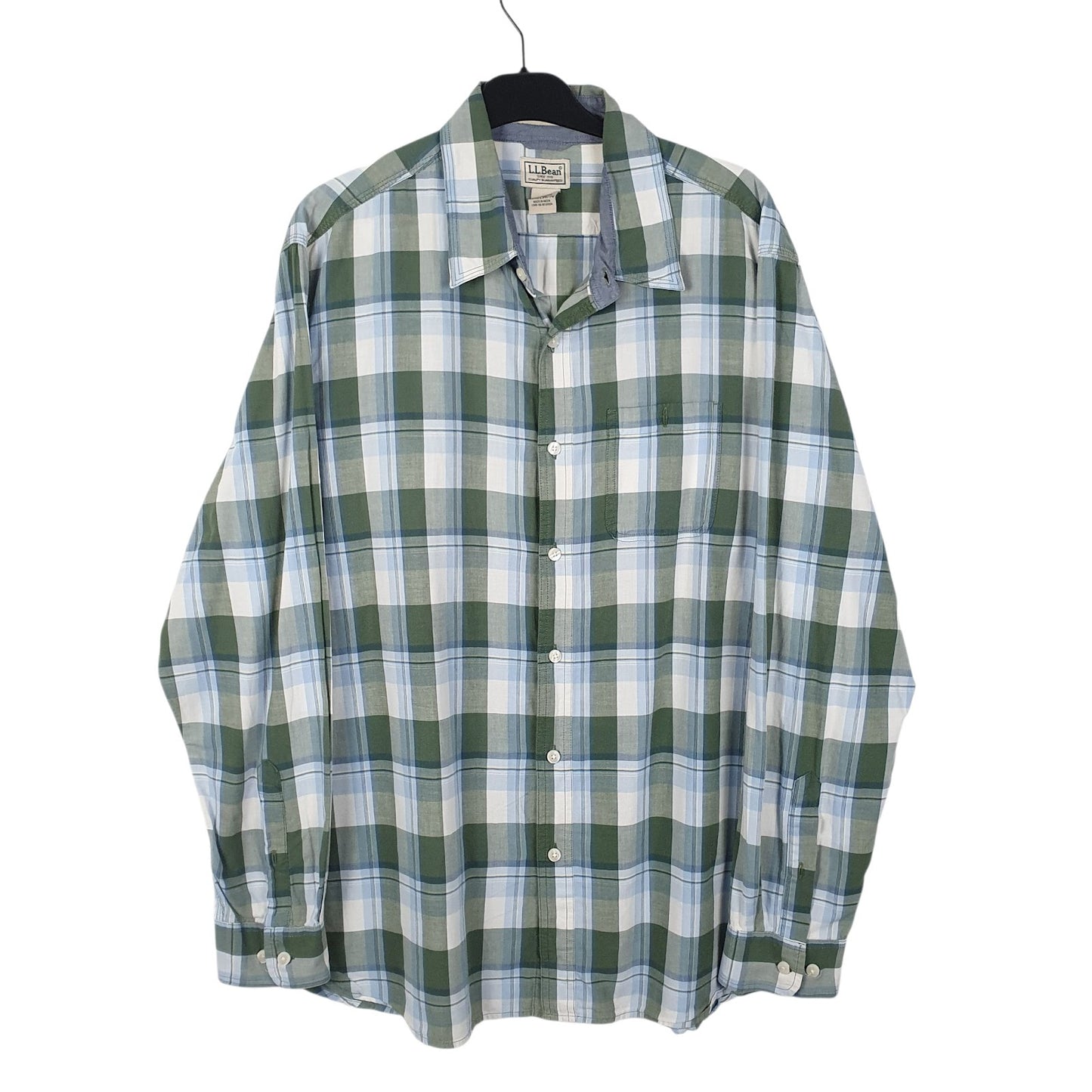 Mens Green L.L.Bean  Long Sleeve Shirt