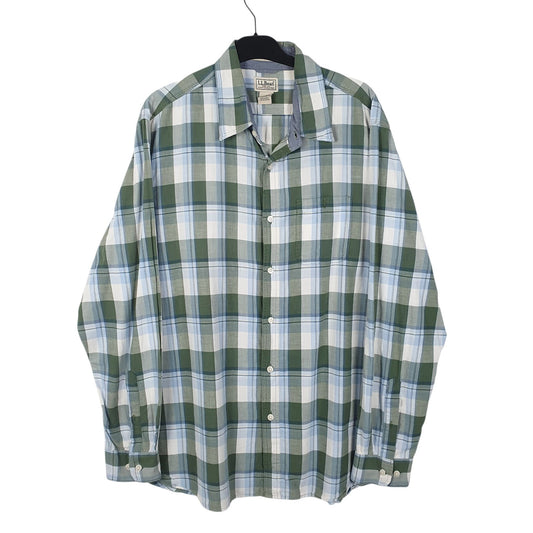 Mens Green L.L.Bean  Long Sleeve Shirt