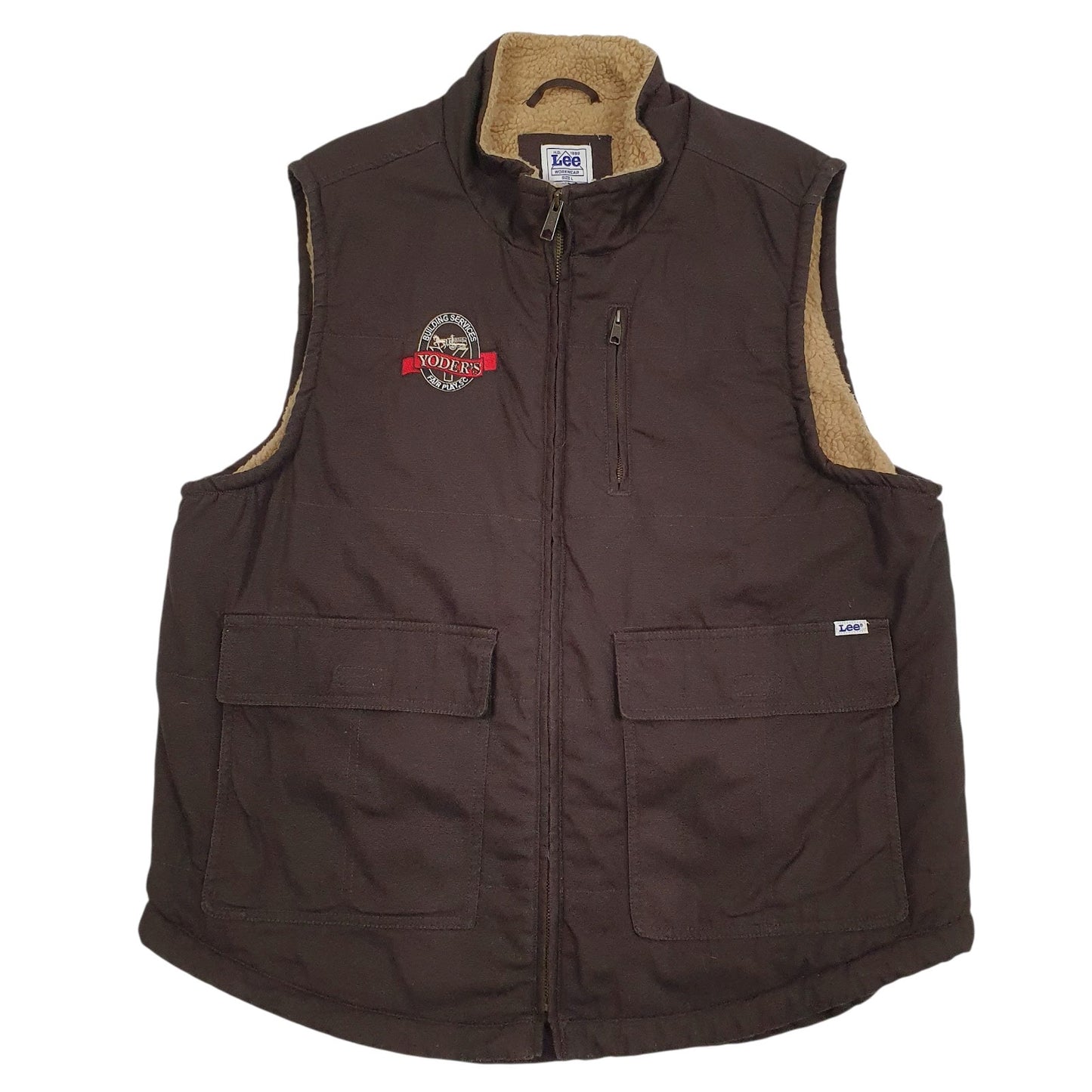 Mens Brown Lee Sherpa Lined  Coat