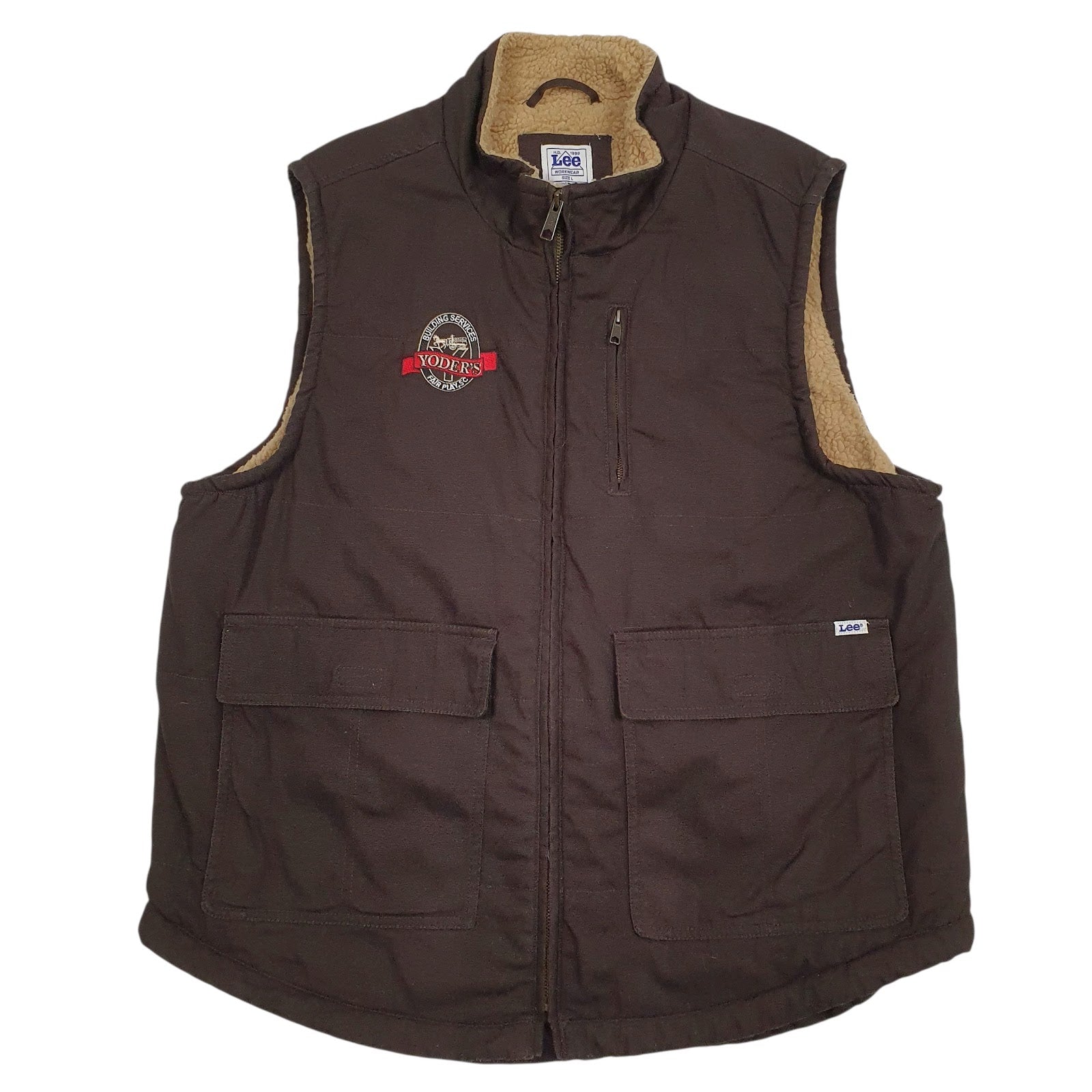 Mens Brown Lee Sherpa Lined  Coat