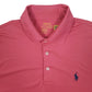 Mens Pink Polo Ralph Lauren Performance Hoodie Polo Shirt