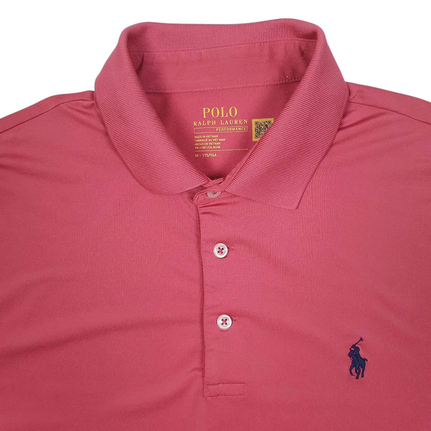 Mens Pink Polo Ralph Lauren Performance Hoodie Polo Shirt